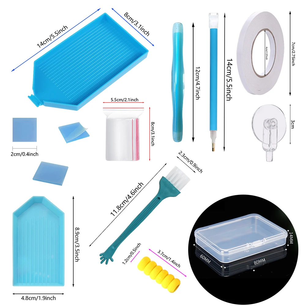 Ручка для алмазной живописи, полный комплект, пустые инструменты, чемодан, искусство, аксессуары для хранения, Ститч, мозаика, бисер, инструмент для аксессуаров