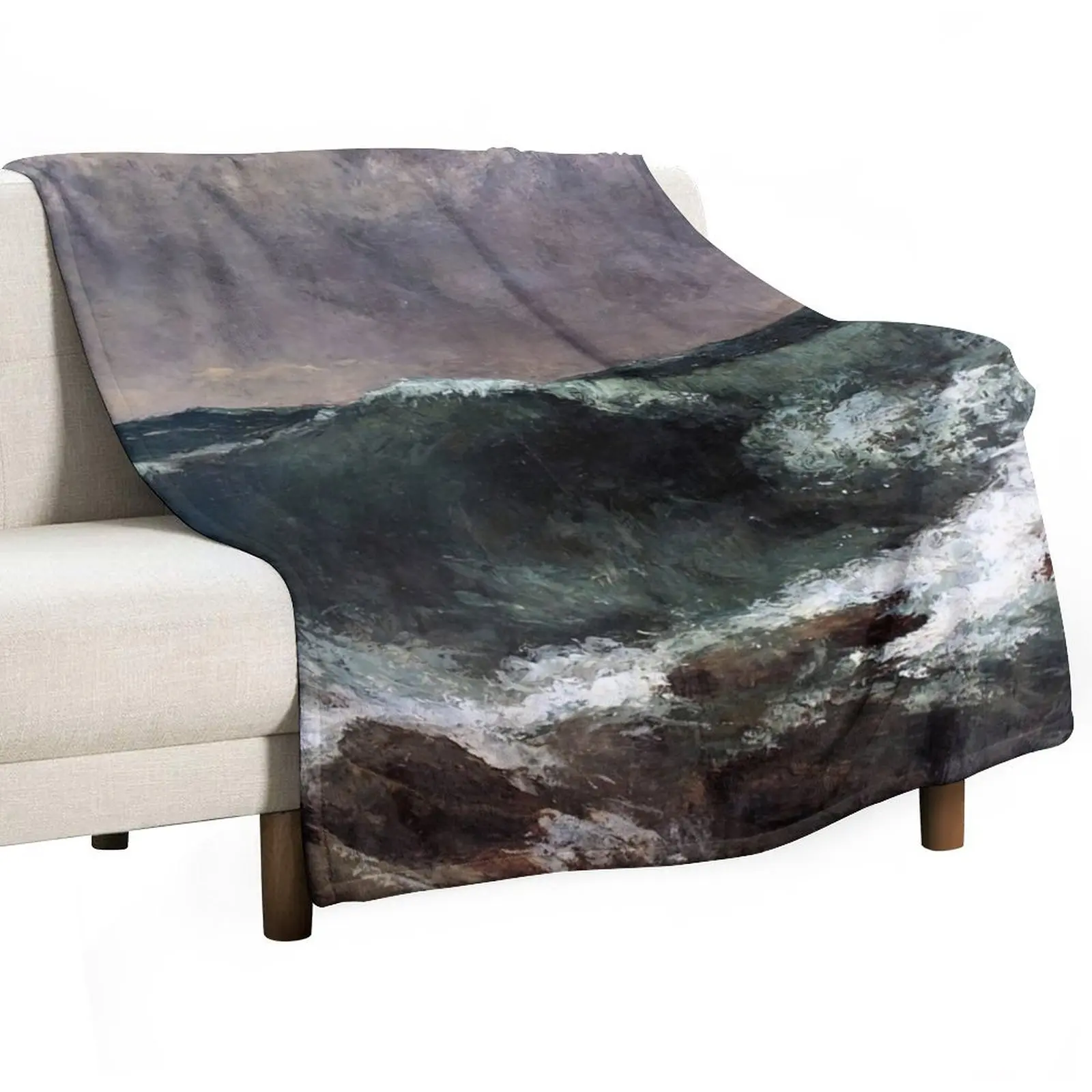 gustave courbet artwork, gustave courbet self portrait, gustave courbet paintings Throw Blanket halloween Single Blankets