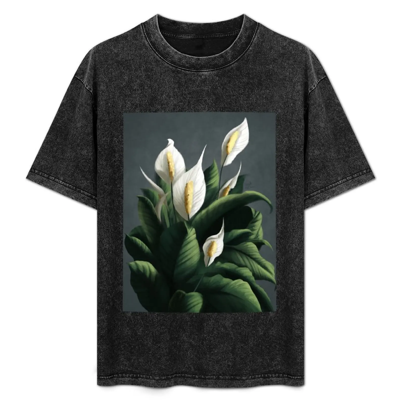 Футболка Peace Lily / Spathiphyllum Эстетическая одежда винтажная винтажная одежда таможенный дизайн свою собственную мужскую дизайнерскую одежду