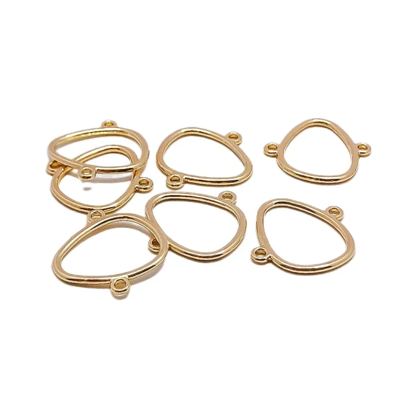 KC Gold Plated Eardrop Pendant Charms Jewelry Component Earring Accessories Diy Handmade Material for Earring Necklace 10pcs