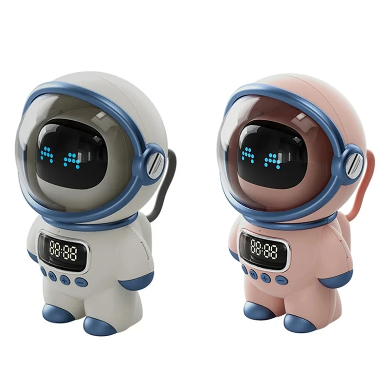 Smart Astronaut Bluetooth Speaker Portable Stereo Ai Interactive Audio With Alarm Clock Support TF/FM Table Clock