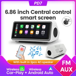 Central Control Smart Screen 6.86'' Car Multimedia Radio Wireless Carplay+Airplay Android Auto Intelligent System BT5.0 SD Card