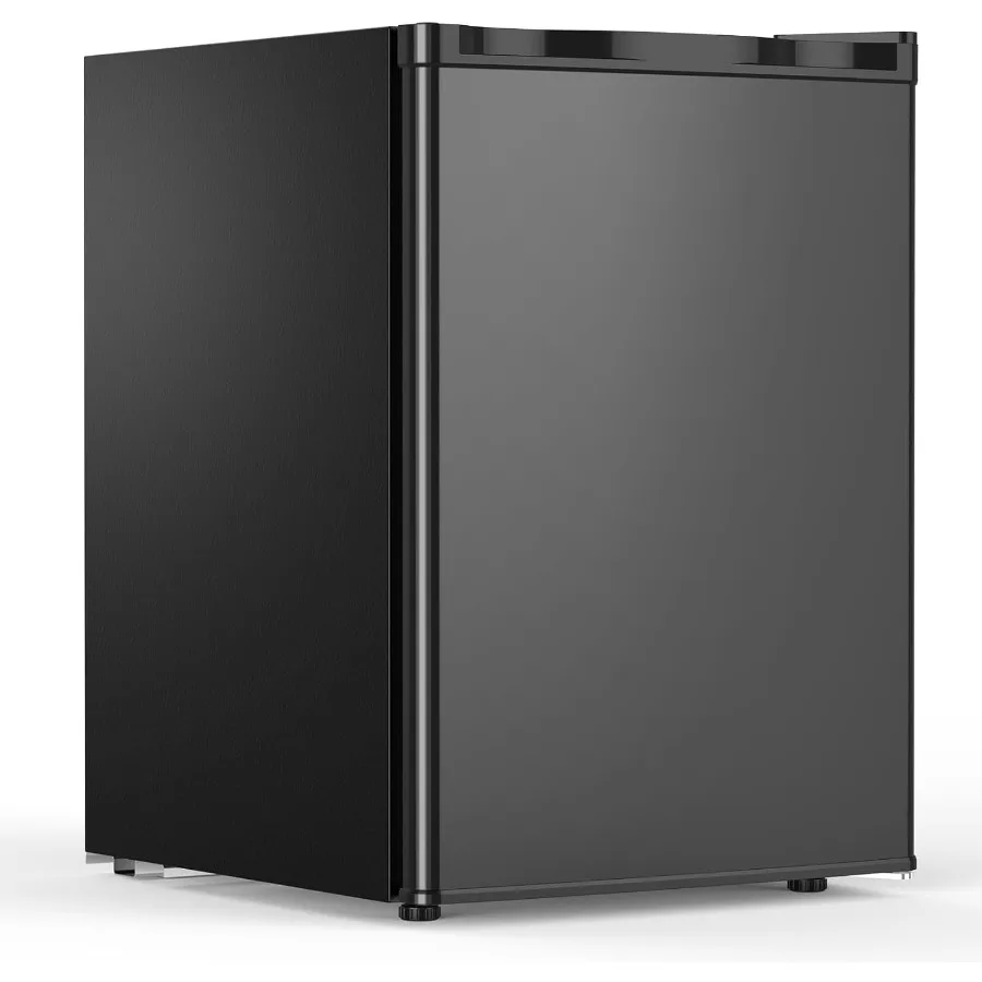 

2.6 Cu.Ft Mini Fridge with Freezer Single-Door Compact Refrigerator 7 Settings Temperature Adjustable 2 Removable Shelves Ideal