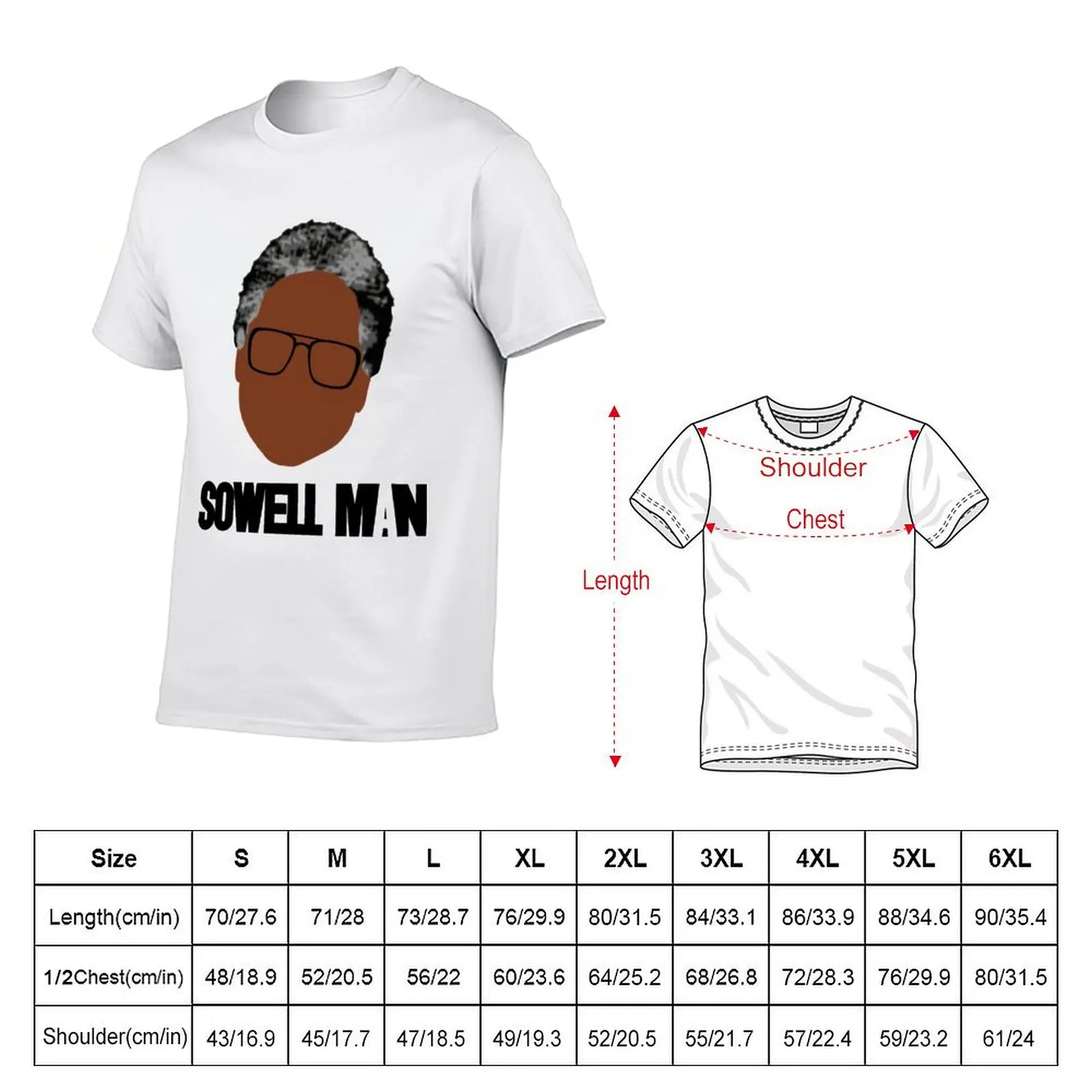 (Thomas) Sowell Man T-shirt Short sleeve tee vintage clothes korean fashion vintage Men's t-shirt