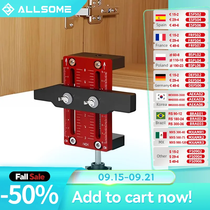 

Приспособление для крепления двери шкафа, позиционер для установки из алюминиевого сплава, приспособление для фурнитуры шкафа для безрамных шкафов в рамке, 10-60 мм