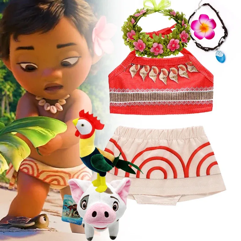 

DISNEY Moana Dress Costumes Cosplay Girl Dresses Anime Movie Moana Costume Halloween Costumes Gifts Kids Dress for Girls Outfit