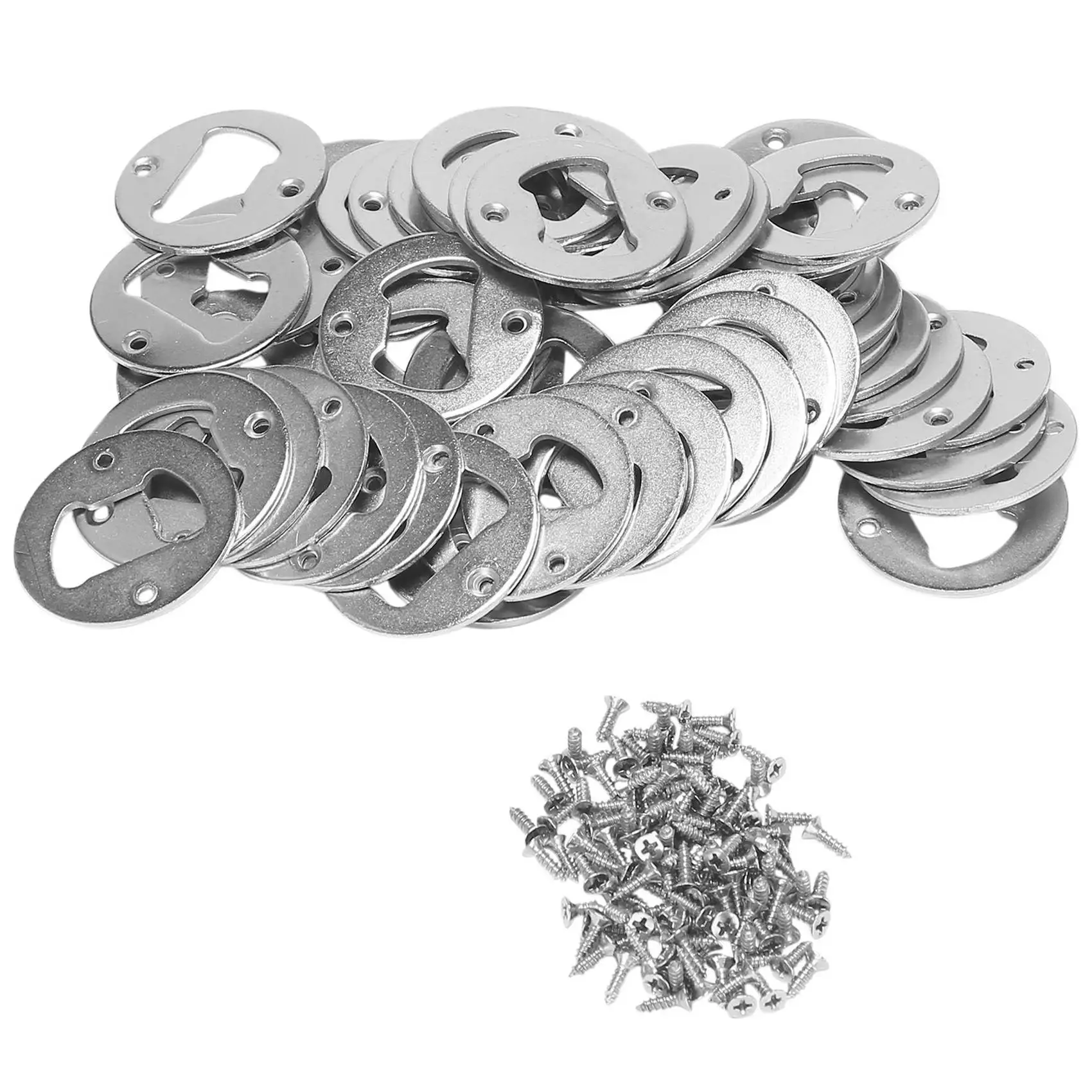 

Уникальный! 50 комплектов вставок для открывания бутылок, круглый комплект оборудования для открывания бутылок из нержавеющей стали «сделай сам», поставка аппаратных деталей с винтами