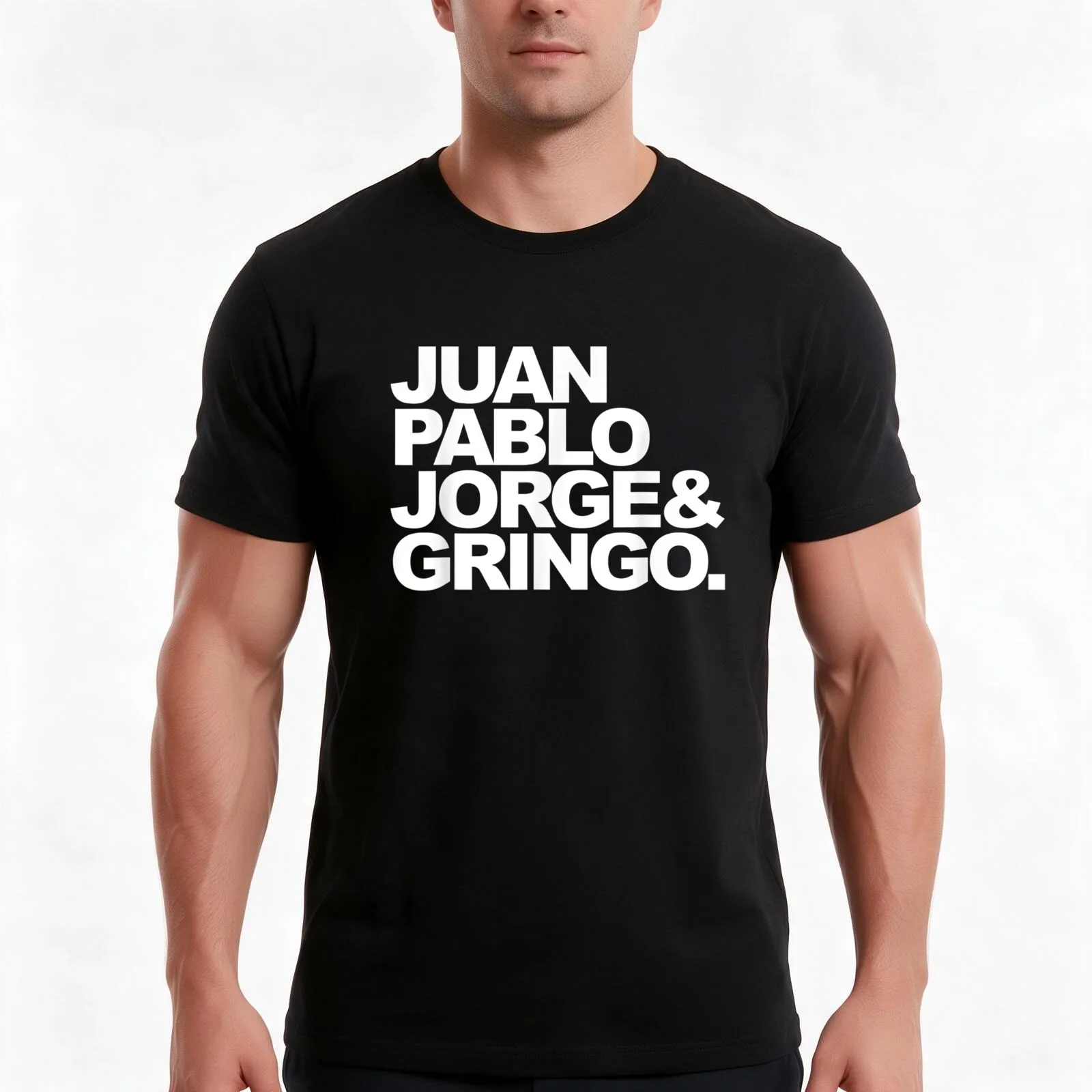 juan and pablo jorge and gringo tshirt T-Shirt Summer Casual Cotton Tee, Unisex Men Women