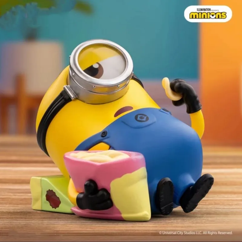 

Original Minions Lazy Every Day Series Blind Box Surprise Box Original Action Figure Cartoon Model Mystery Box Collection Girls