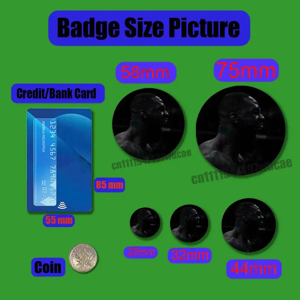 For Custom Pin Round Brooch Button Hats Laser Film J-Jon Jones Badge Case Insignia Emblem Cover
