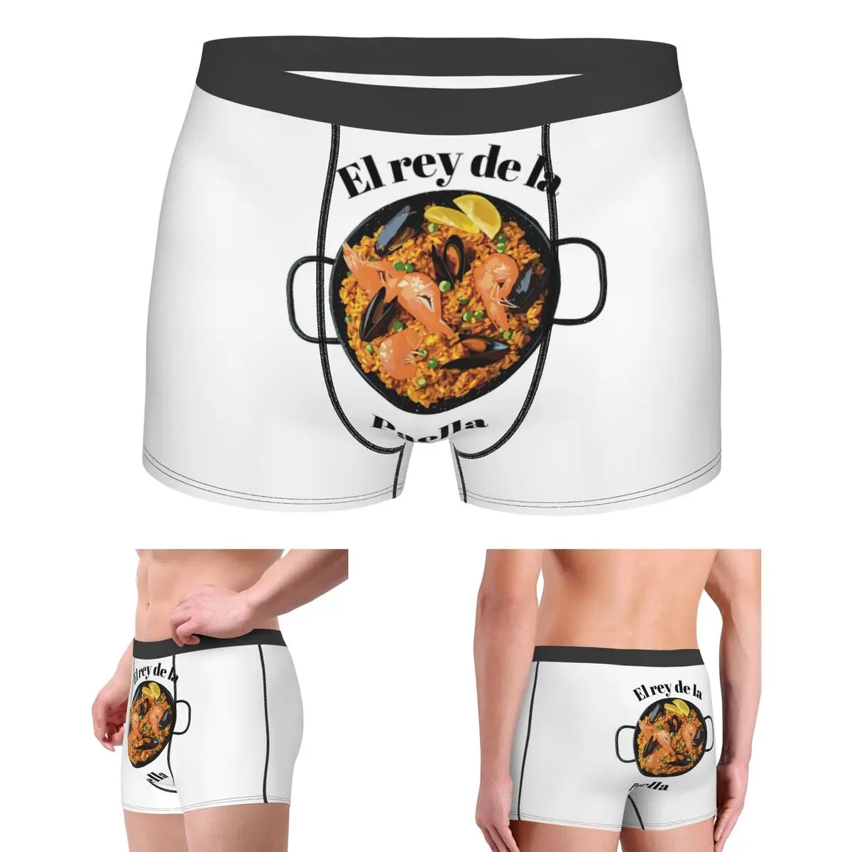 

Трусы-боксеры, шорты El Rey De La Paella, мужские трусы, мягкое нижнее белье для мужчин, подарок бойфренду
