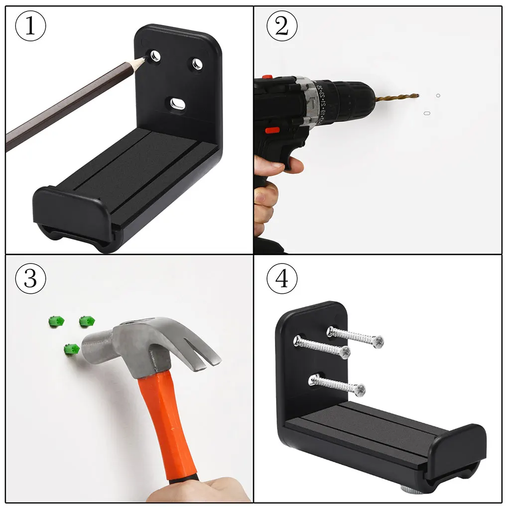 Speaker Wall Holder Mount Universal Soundbar Bracket Sturdy Adjustable Depth Free Up Desk Space.