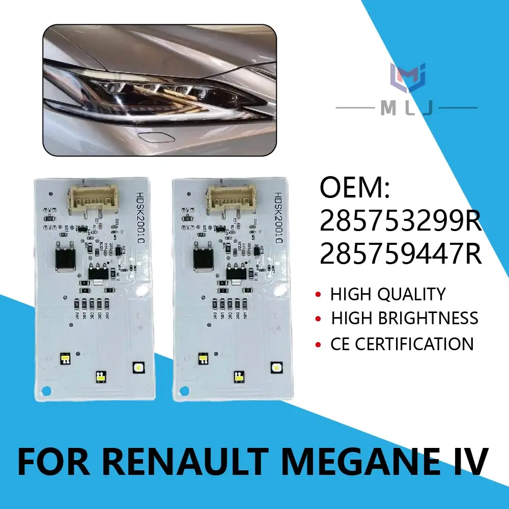 

Для Renault Megane IV 2014-2018 плата «ангельские глазки», чип источника белого света 285753299R 285759447R, светодиодная фара DRL, автомобильные аксессуары
