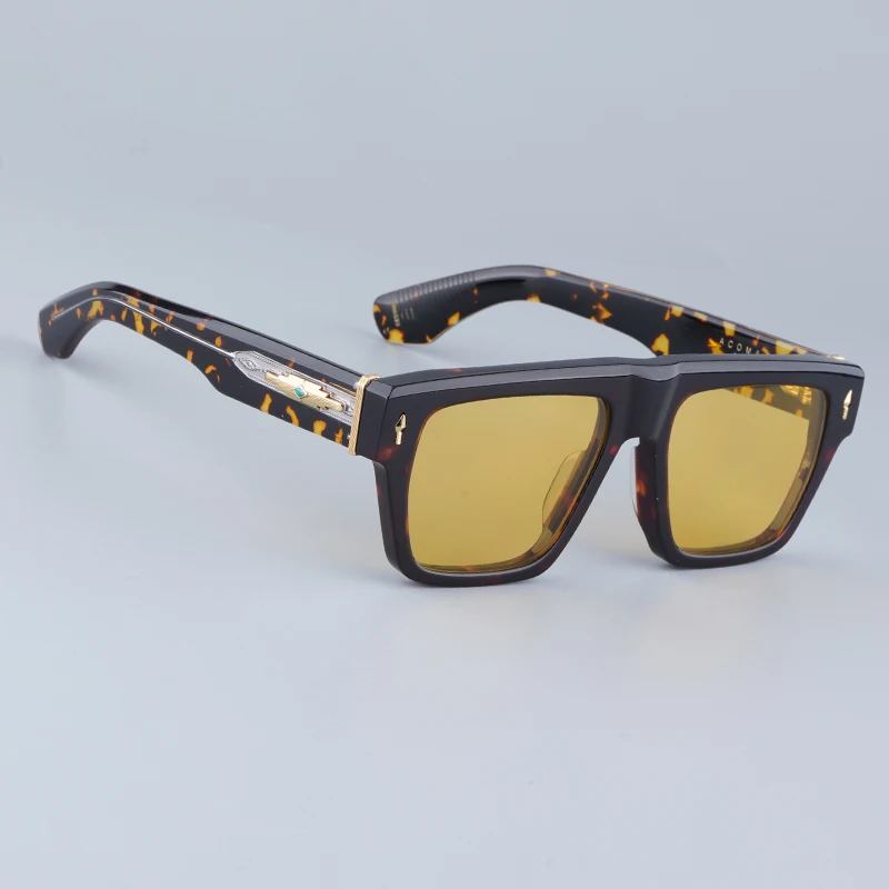 

JMM ACOMA Japan Style Handmade Thick Heavy Acetate Sunglasses Men High Street Fashion Classical Vintage Square Uv400 Eyeglasses