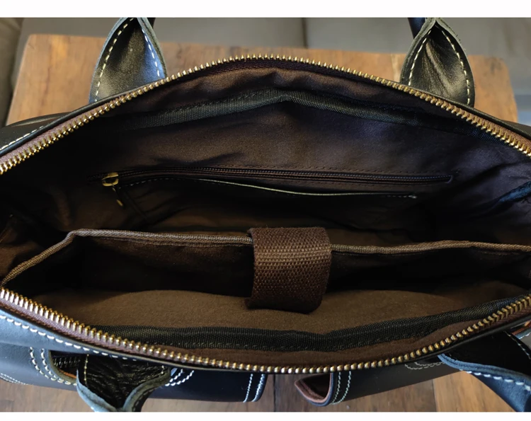 valigetta da uomo in vera pelle morbida di lusso da viaggio pendolarismo borsa casual fatta a mano in vera pelle di mucca borsa a tracolla nera