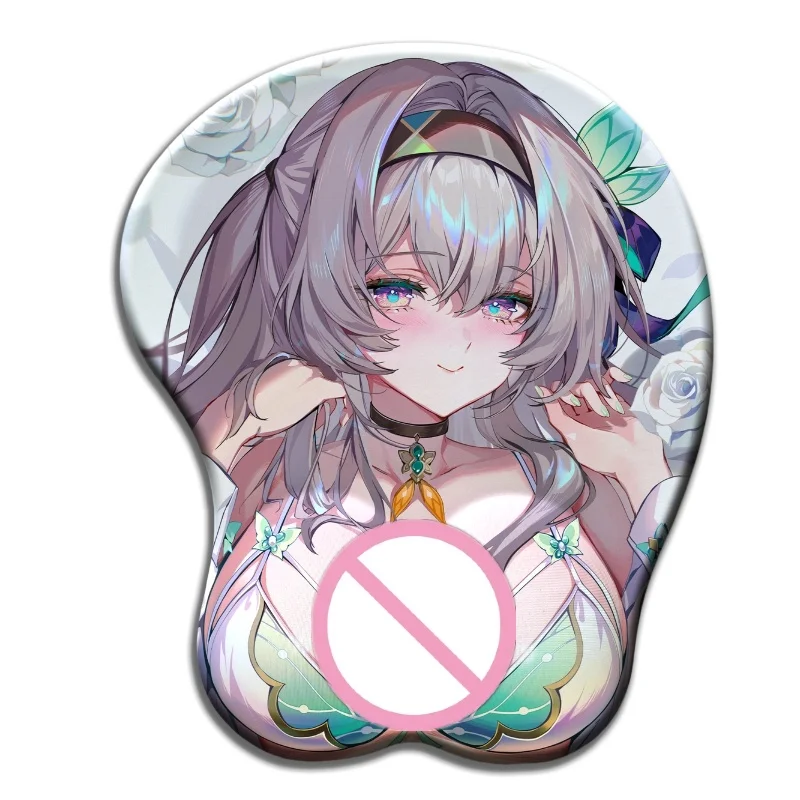 Firefly Honkai Mouse Pad Gamer Funny Waifu Japanese Desk Mats with Wrist Rest Kawaii Accessories Anime Mouse Pad