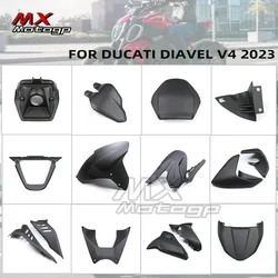For DUCATI Diavel V4 2023 2024 Carbon Fiber Motorcycle Front Rear Mudguard Tank Side Panel Fairing Tail Hump Guard Winglets