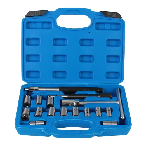 Imagen 2 del producto Juego de cortadoras de asiento de inyector diésel, herramientas de reparación de automóviles, herramienta limpiadora, removedor de carbono, 6/8/11/17 unids/set