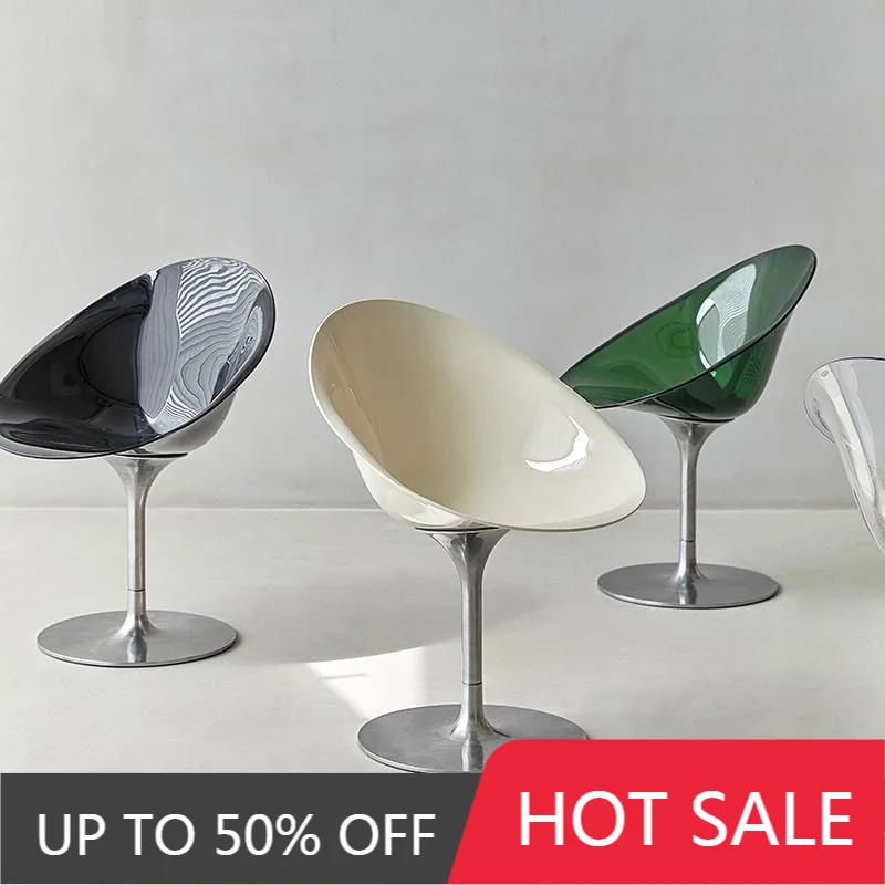 Nordic 360° Rotation Living Room Chairs Modern Dining Chair Minimalist Portable Chair Design Office Chairs Home Furnitures
