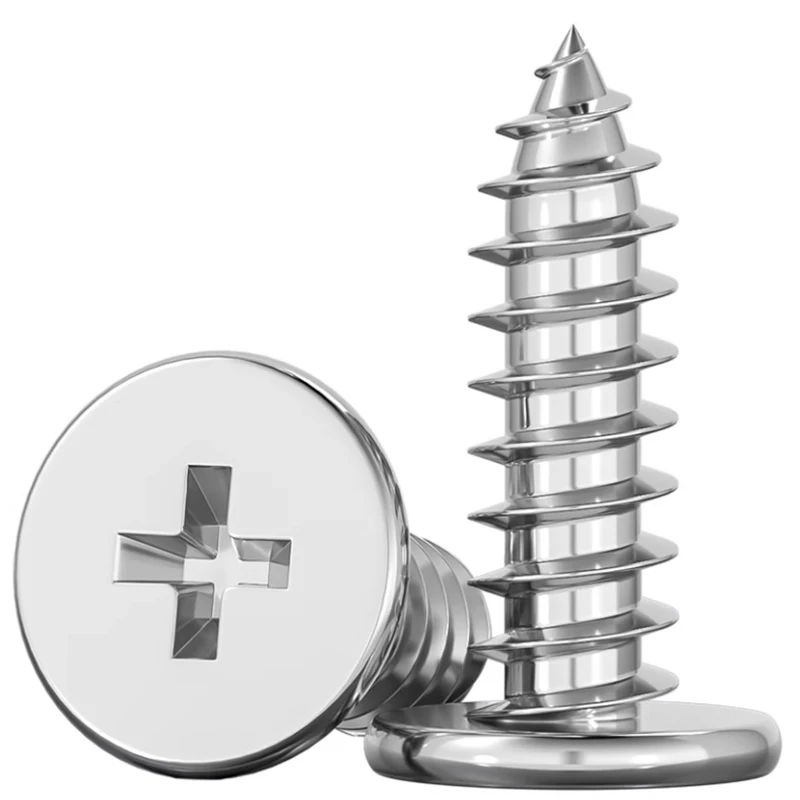 Cross Phillips Ultra Thin Super Low Flat Wafer Head A2 304 Stainless Steel Self Tapping Wood Screw M2 M2.6 M3 M3.5 M4 M5 M6 M8