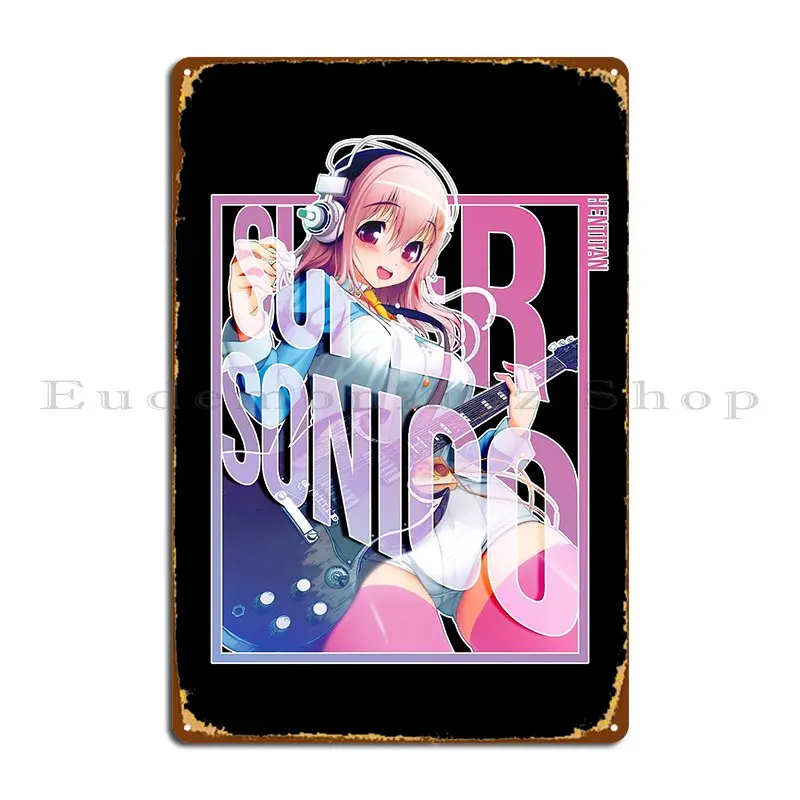 Super Sonico Lewd Anime Design Metal Sign Party Iron Customize Bar Cave Design Tin Sign Poster