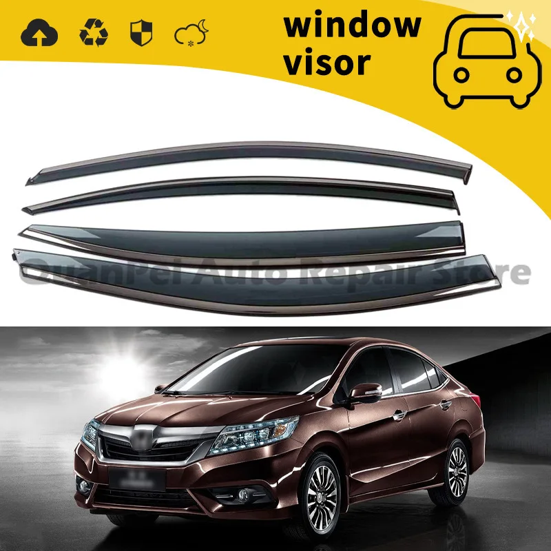 For Honda Crider 2012-2017 Exquisite Streamlined Wind Deflector With Stainless Trim 4PCS Car Accessories