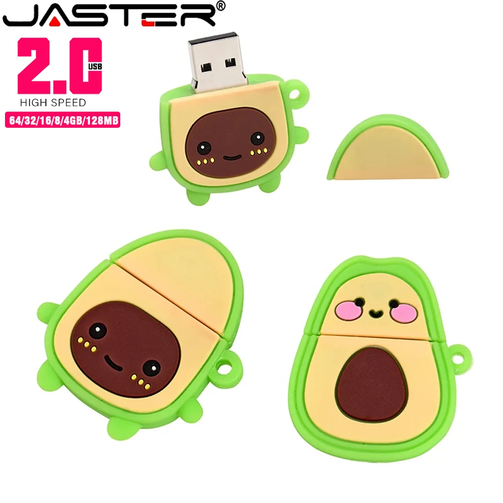 

Новый USB 2.0 флэш-накопитель 128 ГБ милый мультяшный авокадо U диск 64G флэш-накопитель 32G 16G флэш-накопитель 8G подарки брелок памяти