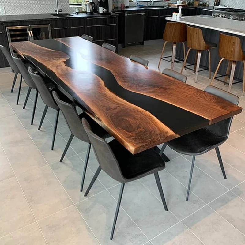 custom.Professional Only Make Heat Resistant Blue Decor Noyer Tools Dinner Resina Epoxi Table Molds