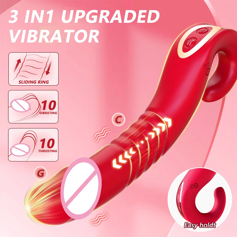 Beginner Thrusting Dildo Vibrator Anal Massager 10 Modes G Spot Clitoral Stimulator Female Masturbation Sex Toy for Women - view 2
