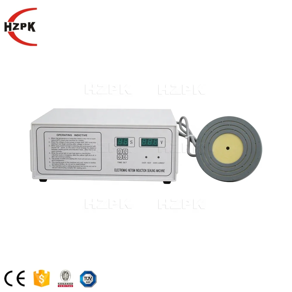 HZPK Manual Aluminum Foil Paper Induction Plastic Bottle Cap Sealing Machine Aluminium Foil DGYF-500C