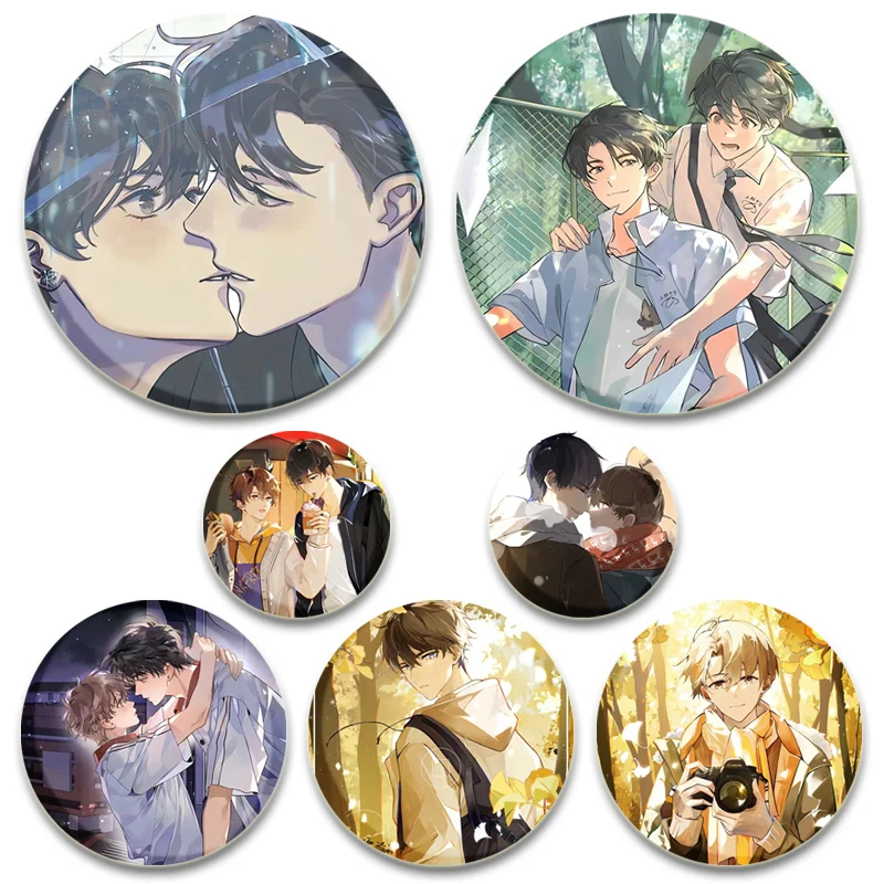 

Anime The Promise Pins Round Creative Cartoon Badge Handmade Tinplate Brooches Breastpin for Backpack Clothes Gift Accessory