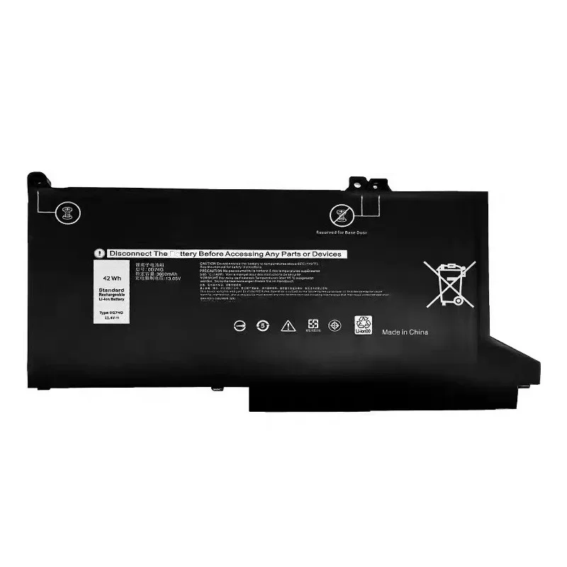 Brand New 0G74G Laptop Battery For Dell Latitude 7400 7300 5300 5310 11.4V 3600mAh High Capacity Rechargeable Laptop Battery