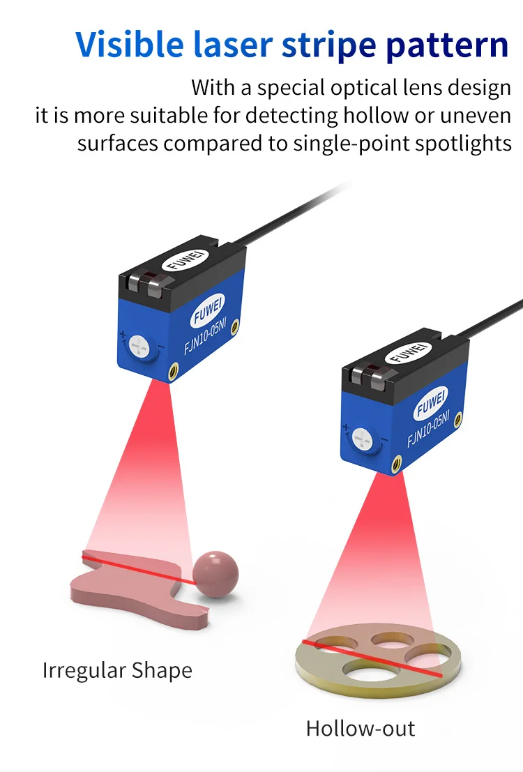 FUWEI FJN10-05PI Line-Shaped Spot Ranging Photoelectric Infrared Sensor Switch Visible Light Laser Sensor 12 ~ 24V DC Sensor – Detail 4