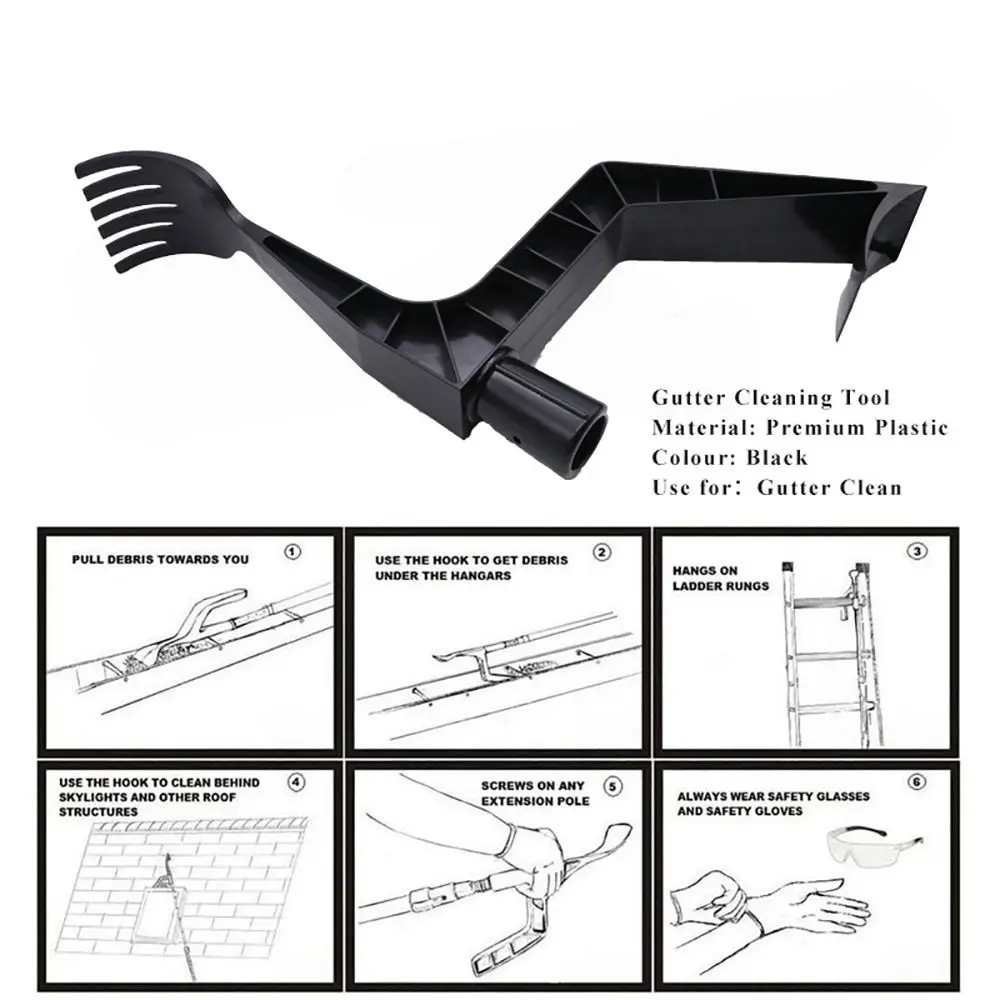 Garden Ergonomic Scoop Gutter Cleaning Cleaning Rake Roof Cleaning Tool Gutter Tool