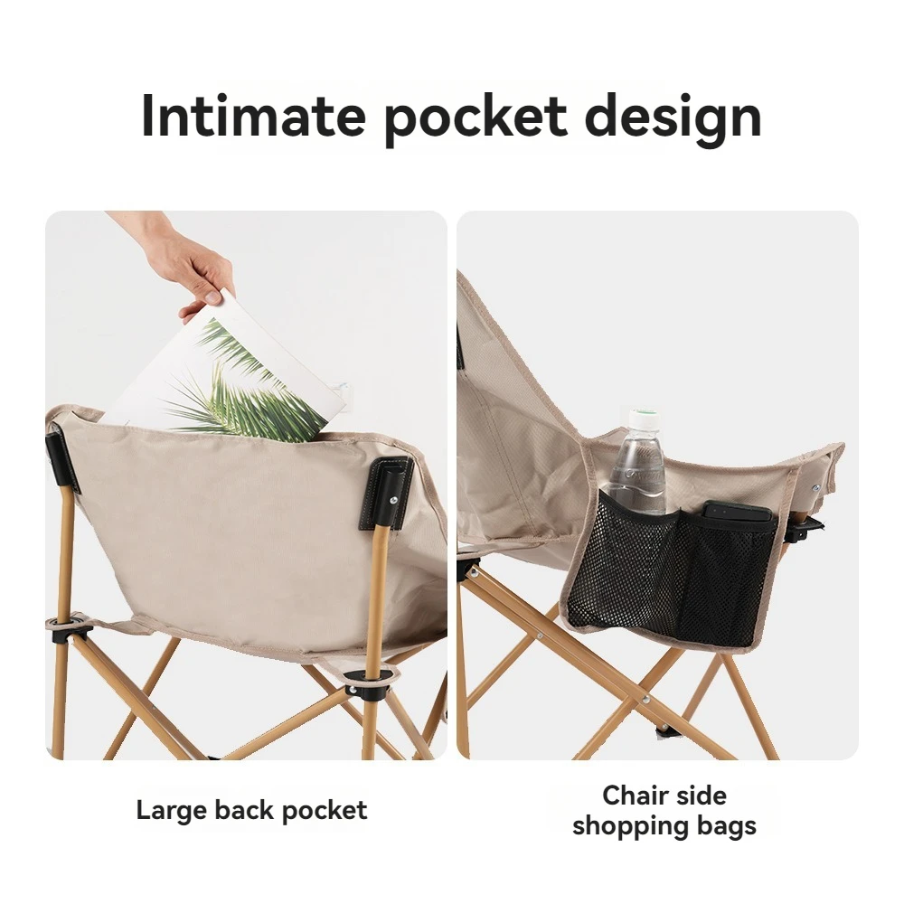 

New BRS-Y01 Portable Outdoor Folding Moon Chair Camping Picnic Gear Small Fishing Horse Stool Student Sketching Chair 2026