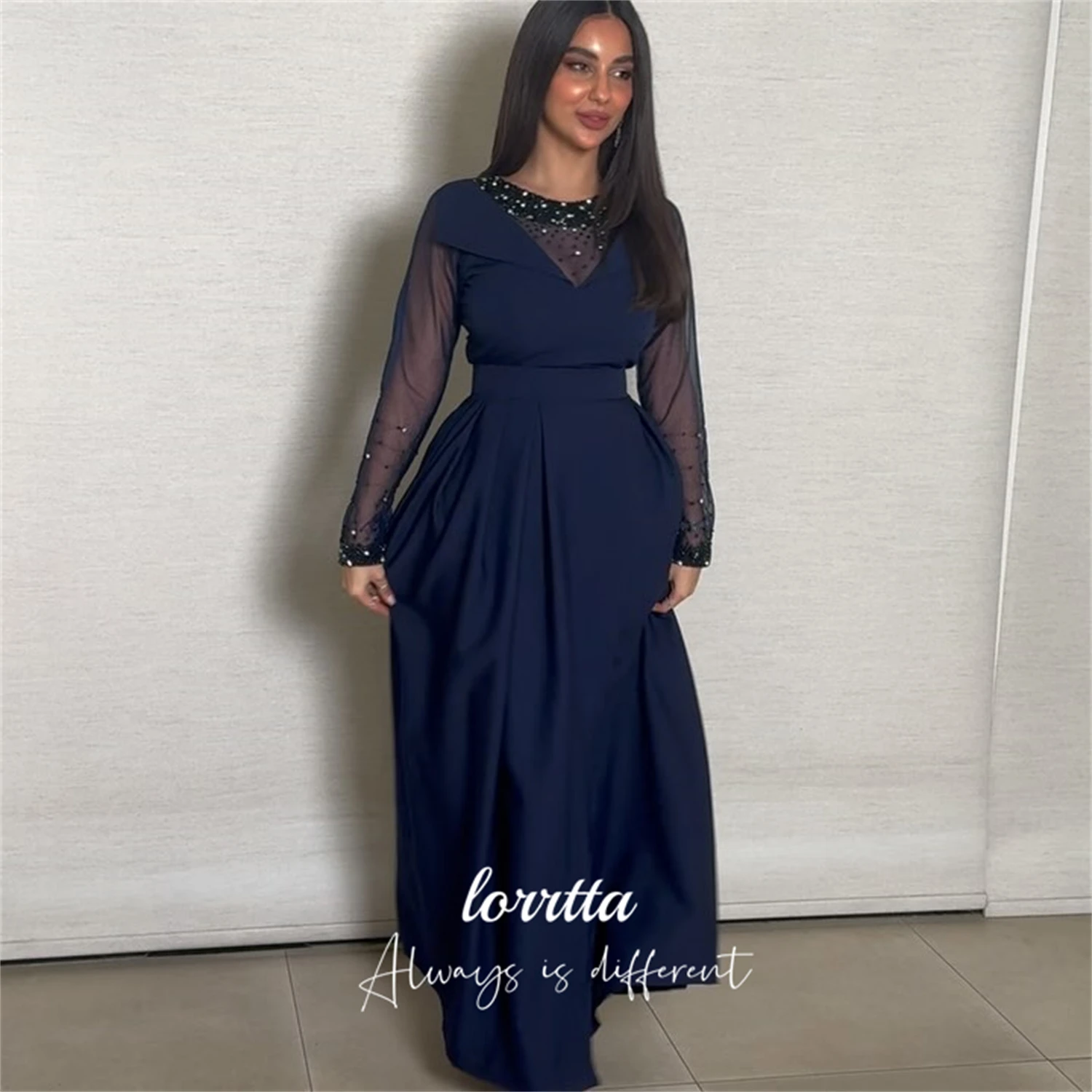 Loretta Maßgeschneiderte luxuriöse lange Kleider mit Ärmeln, Ballkleid, Hochzeitskleid, Sharon Happy Dresses für besondere Anlässe