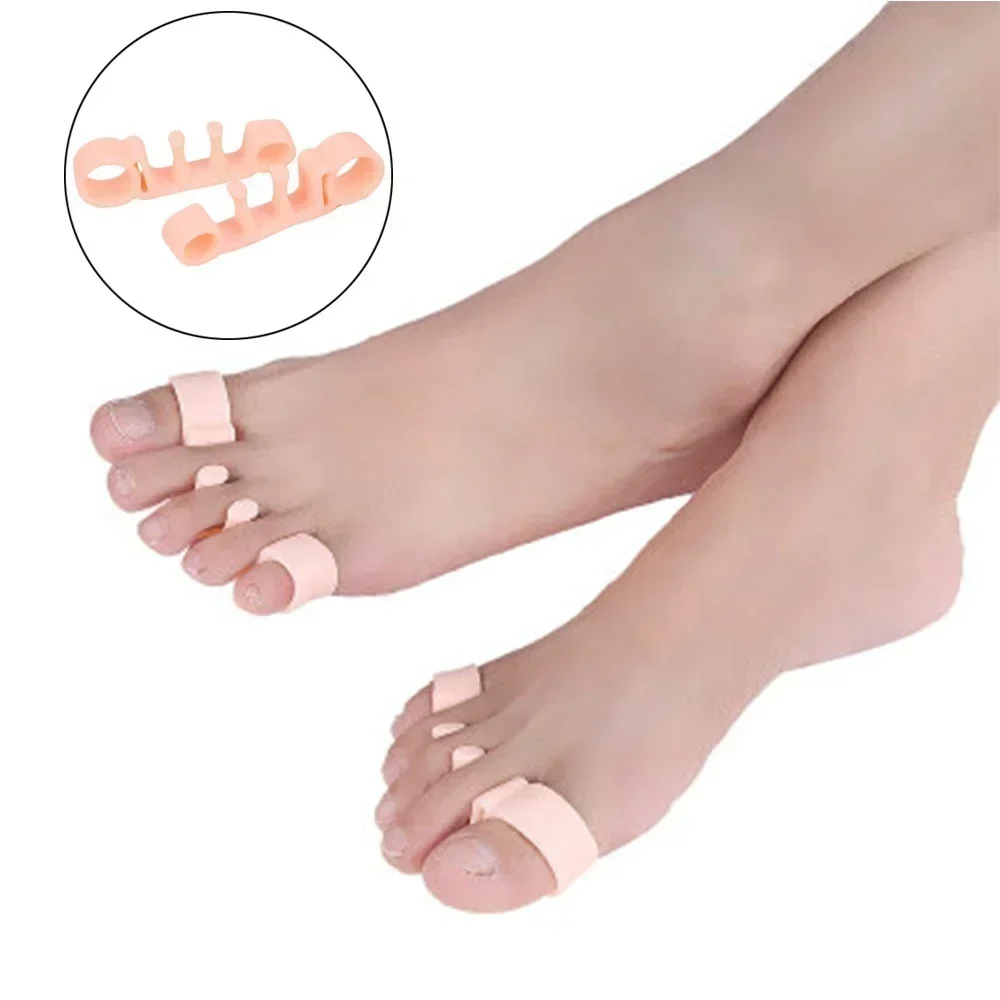 Newest 2PCS Multifunctional Hallux Valgus Foot Toes Separator Gel Toe Bunion Corrector Shield Orthopedic Braces