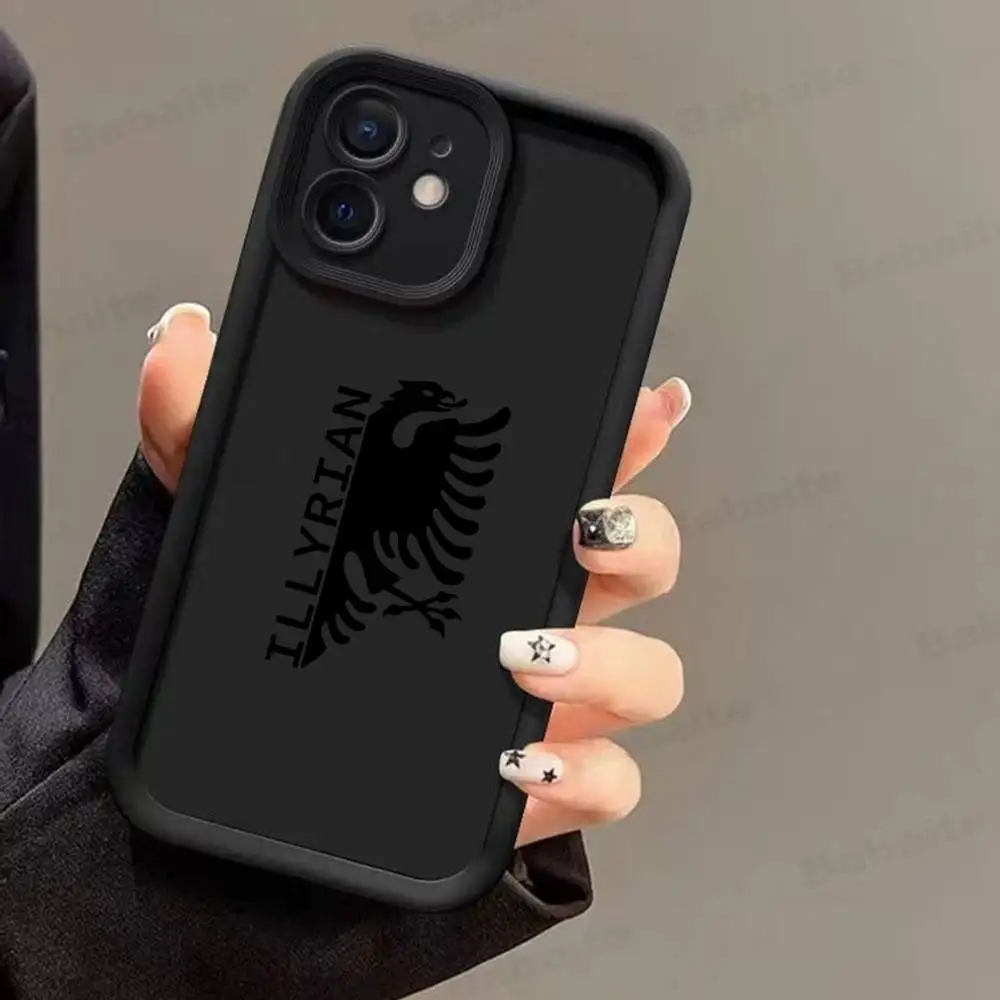 حافظة لهاتف آيفون 17 16 15 14 13 12 11 Pro Max Plus تغطية كاملة باللون الأسود غطاء هاتف ناعم مقاوم للصدمات