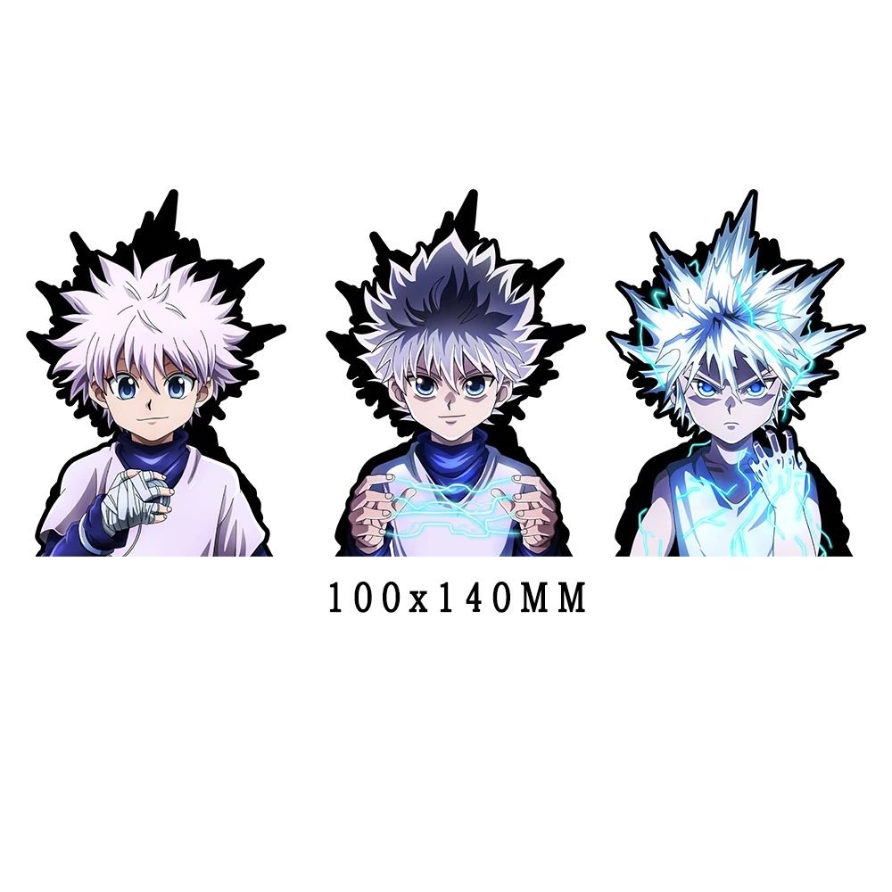 Killua Godspeed Hunter X Hunter Anime Motion Sticker Peeker Sticker Waterproof Decals for Car,Laptop,Refrigerator,Etc Home Decor