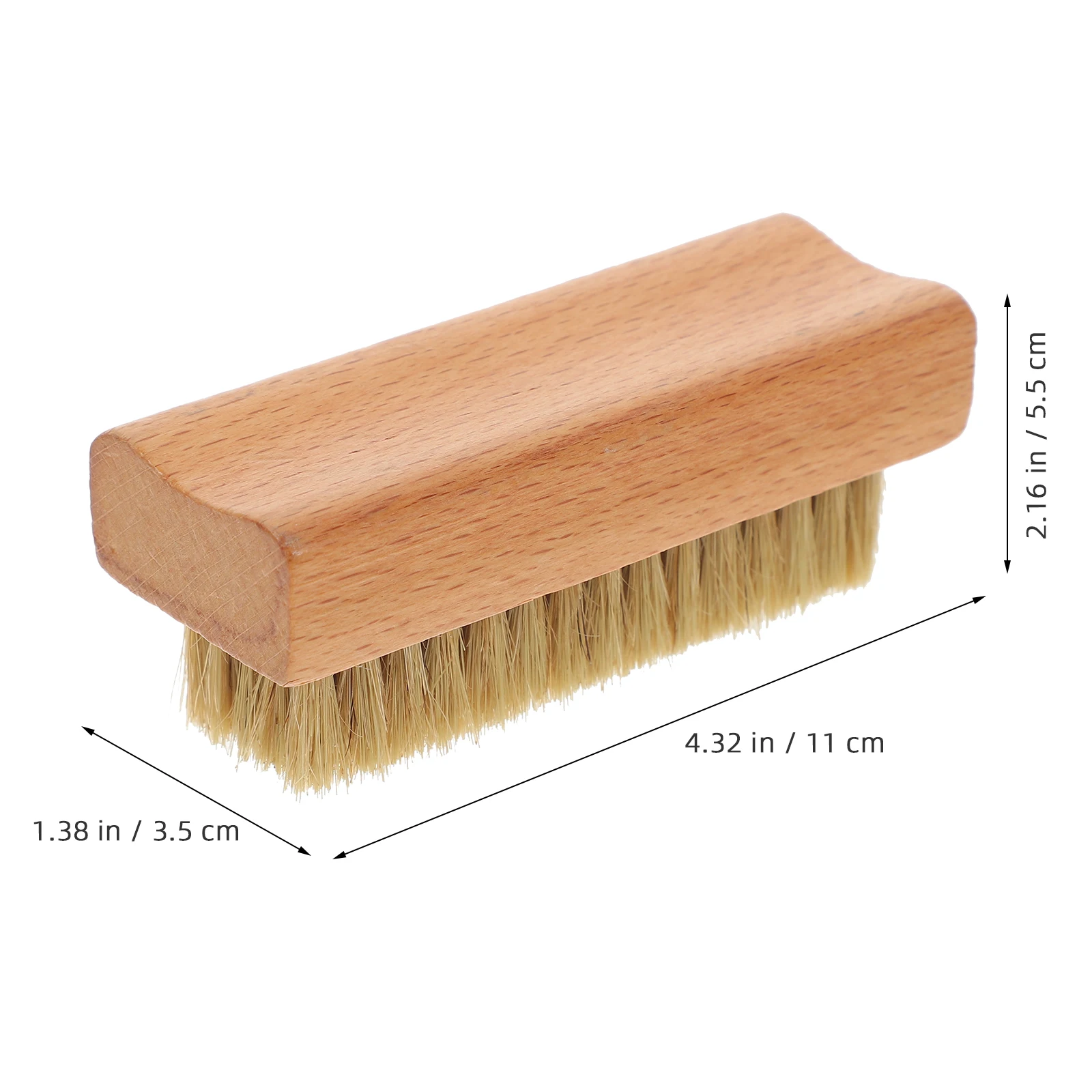 

Soft Bristles Wooden Cleaning Brush Compact Durable Multi Purpose Handwashing Shoe Clothes Scrub Simple Style Practical Long