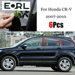 For Honda CR-V CRV 2007 2008 2009 2010 Car Door Window Middle Column Trim Protection PC Black Strip Stickers
