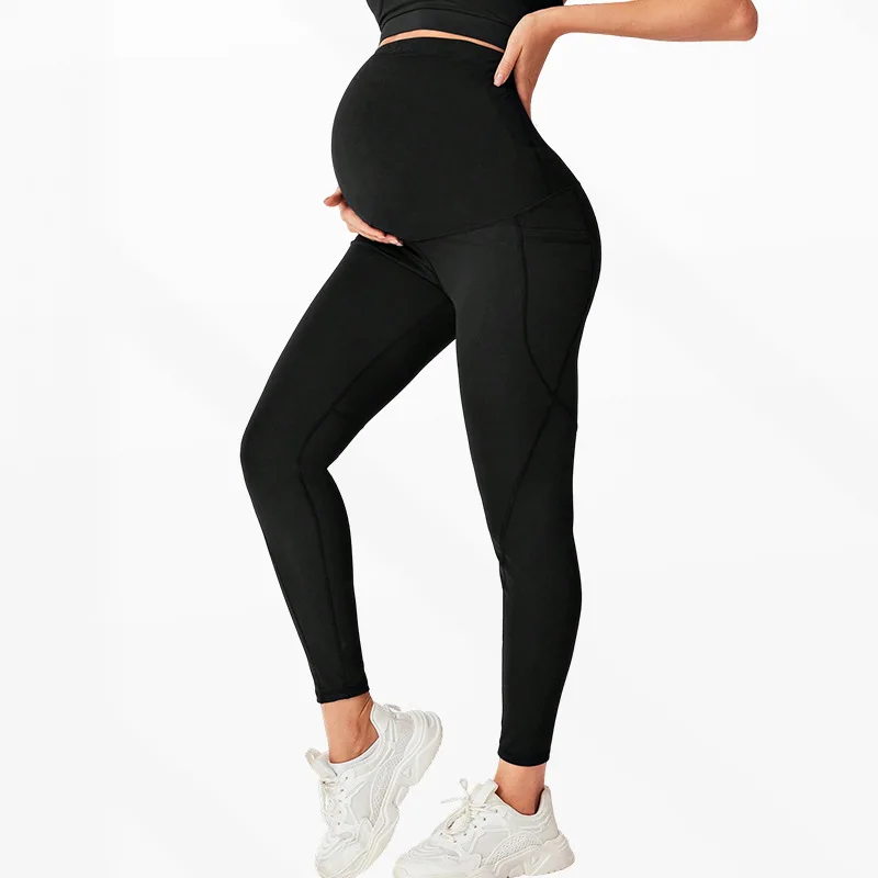 

Pregnant Women Casual Yoga Pants Maternity High Waist Belly Support Stretch Skinny Trousers Fitness Leggings Pregnancy Clothing