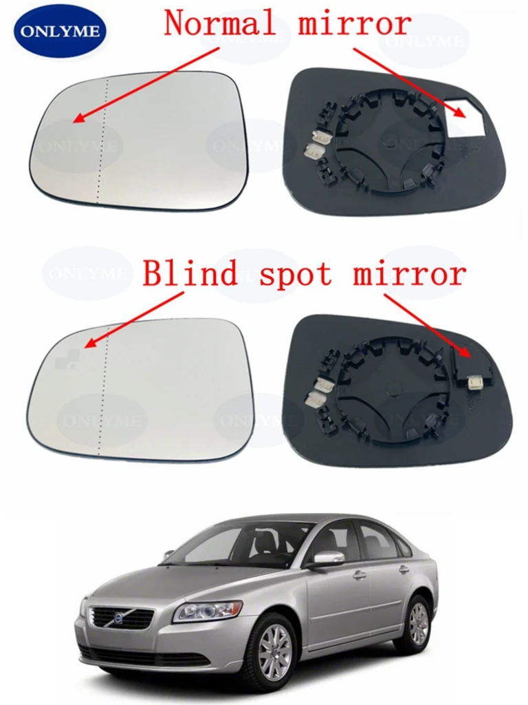 Car Wide Angle Heated Blind Spot Mirror Glass For VOLVO C30 S40 S60 S80 V40 V50 V60 V70 C70 2009 10 11 12 13 14 15 16 17