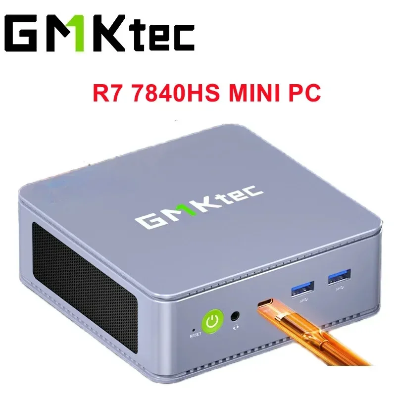 GMKtec K6 MINI PC R7 7840HS to 5.1GHz Wins 11 Pro DDR5 5600M NVME SSD PCIE 4.0 WIFI6 BT5.2 Dual 2.5G Lan Desk Mini PC