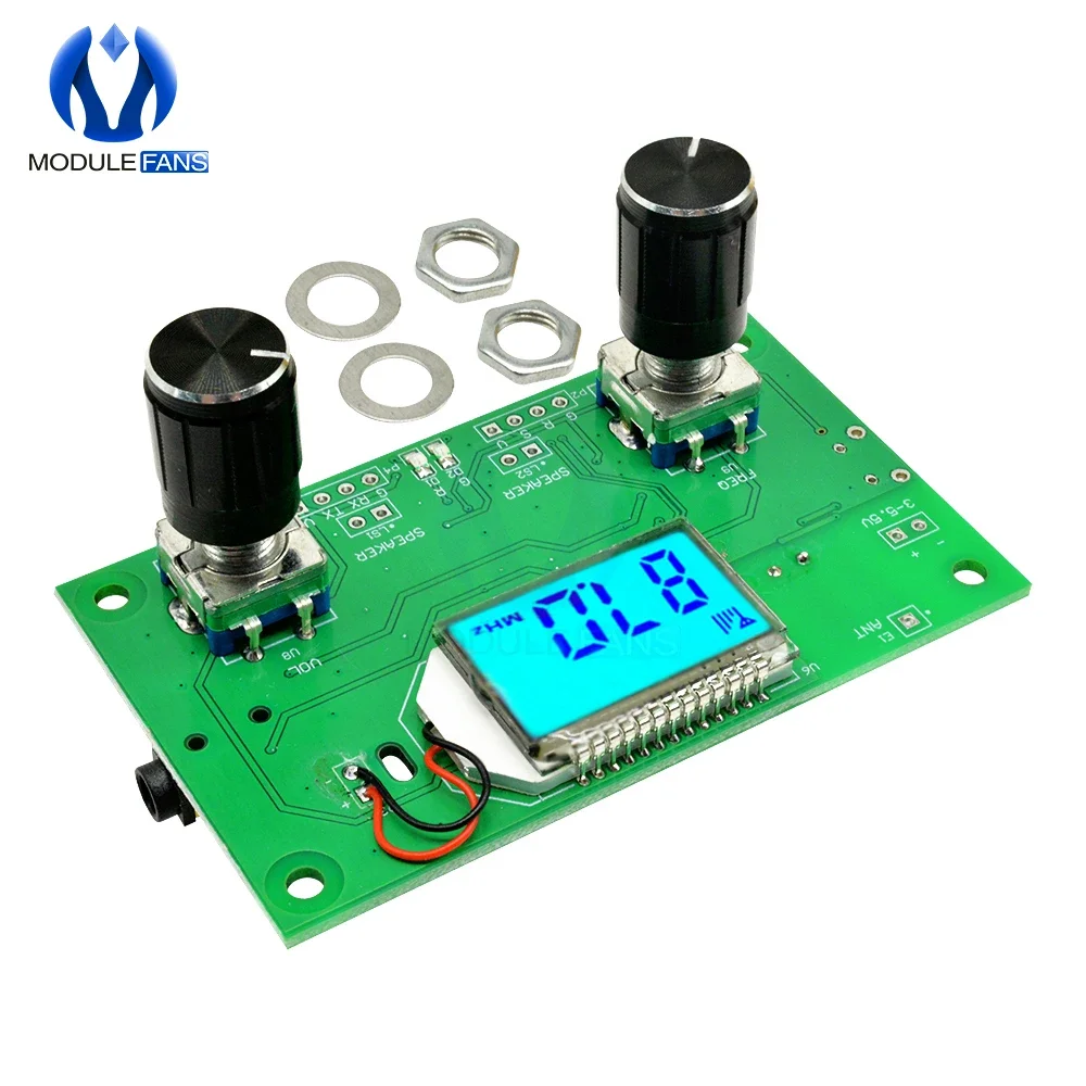 DSP PLL Digital Stereo FM Radio Receiver Module Board 87-108MHz With Serial Control Frequency Range 50Hz-18KHz Controller