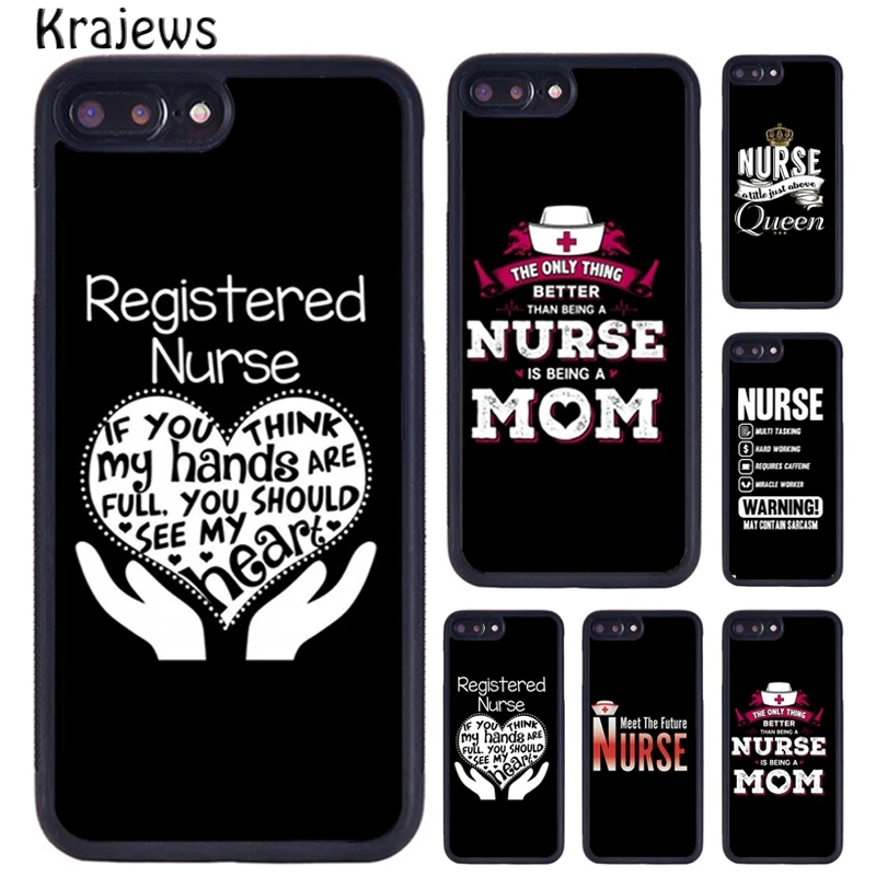 Krajews Nurse Stethoscope Nursing Heartbeat Phone Case For iPhone 16 15 14 XR XS 11 12 mini 13 Pro MAX Plus coque