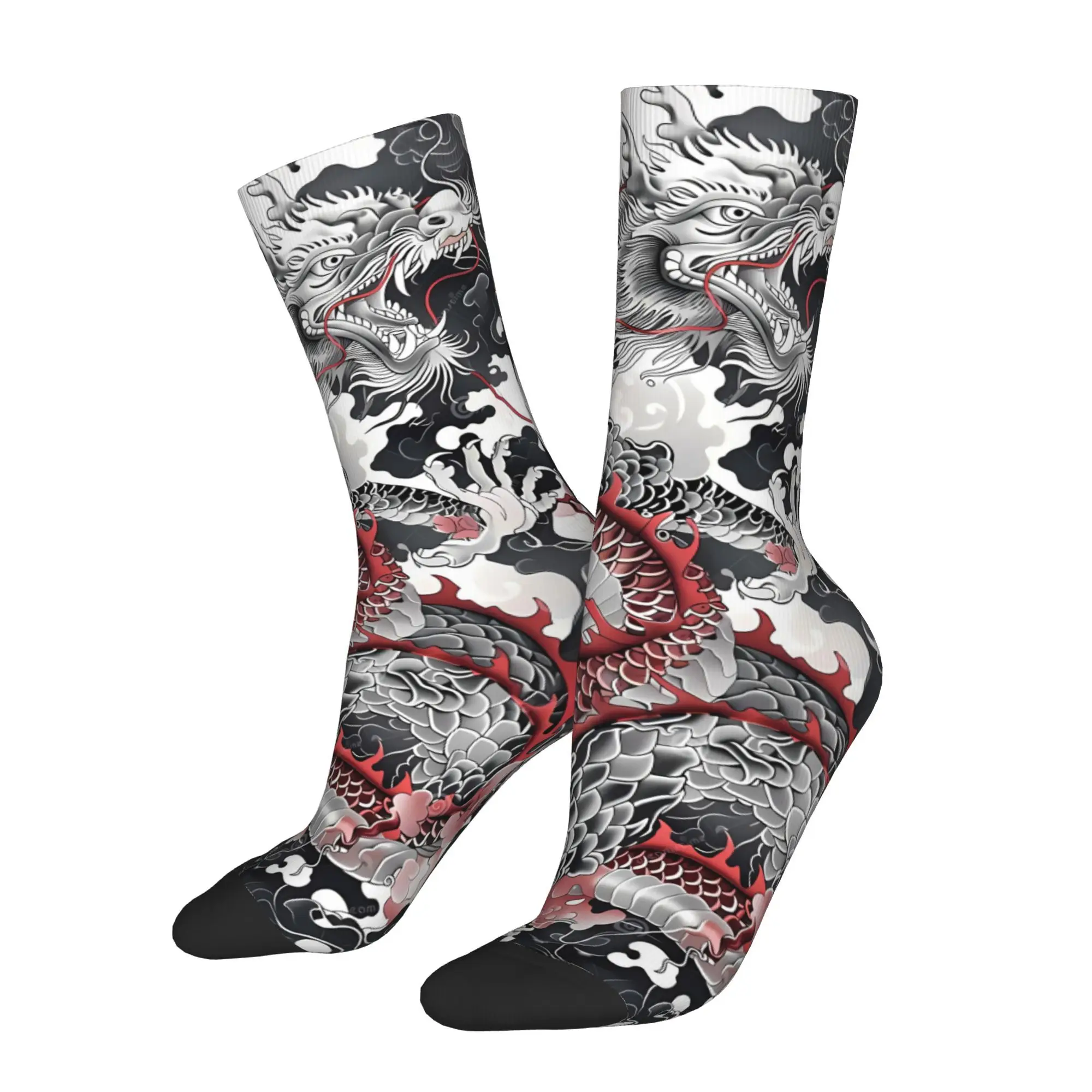 

Dragon God Legend Creature Men Socks Cycling Year Round Comfort Stockings for Cycling Daily Wear