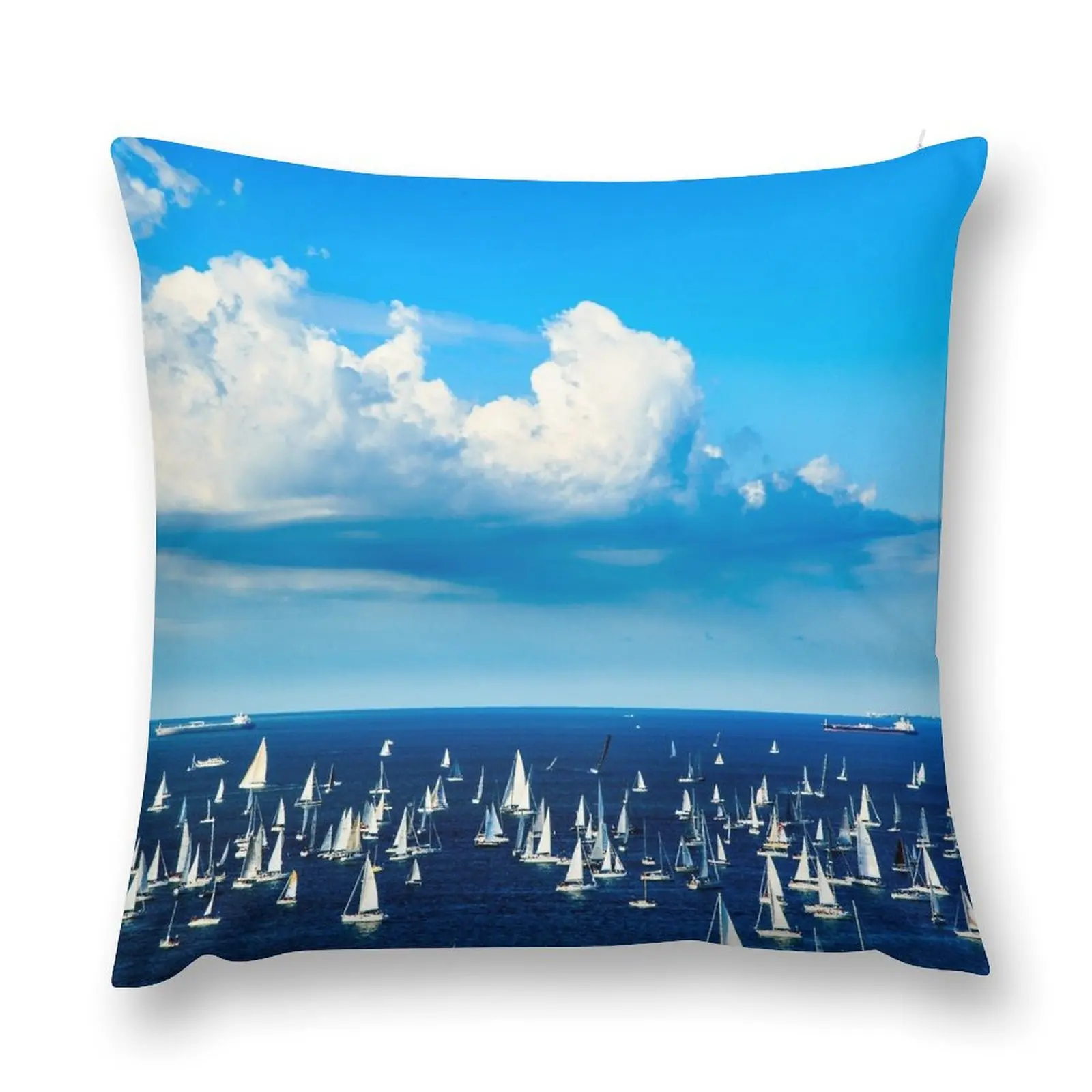 The Barcolana regatta in the gulf of Trieste Throw Pillow Pillowcase Cushions For Sofa Sofas Covers pillow