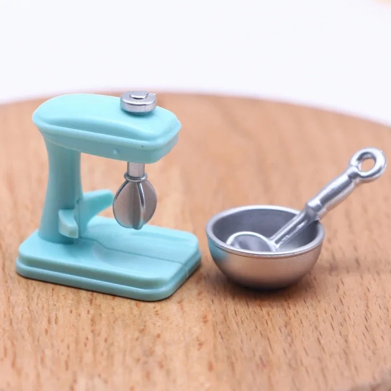 1 قطعة 1/12 دمية صغيرة لطيف خلاط خلاط نموذج الغذاء اللعب مسرح المطبخ مصغرة دمية ديكورات منزلية أثاث الإكسسوارات