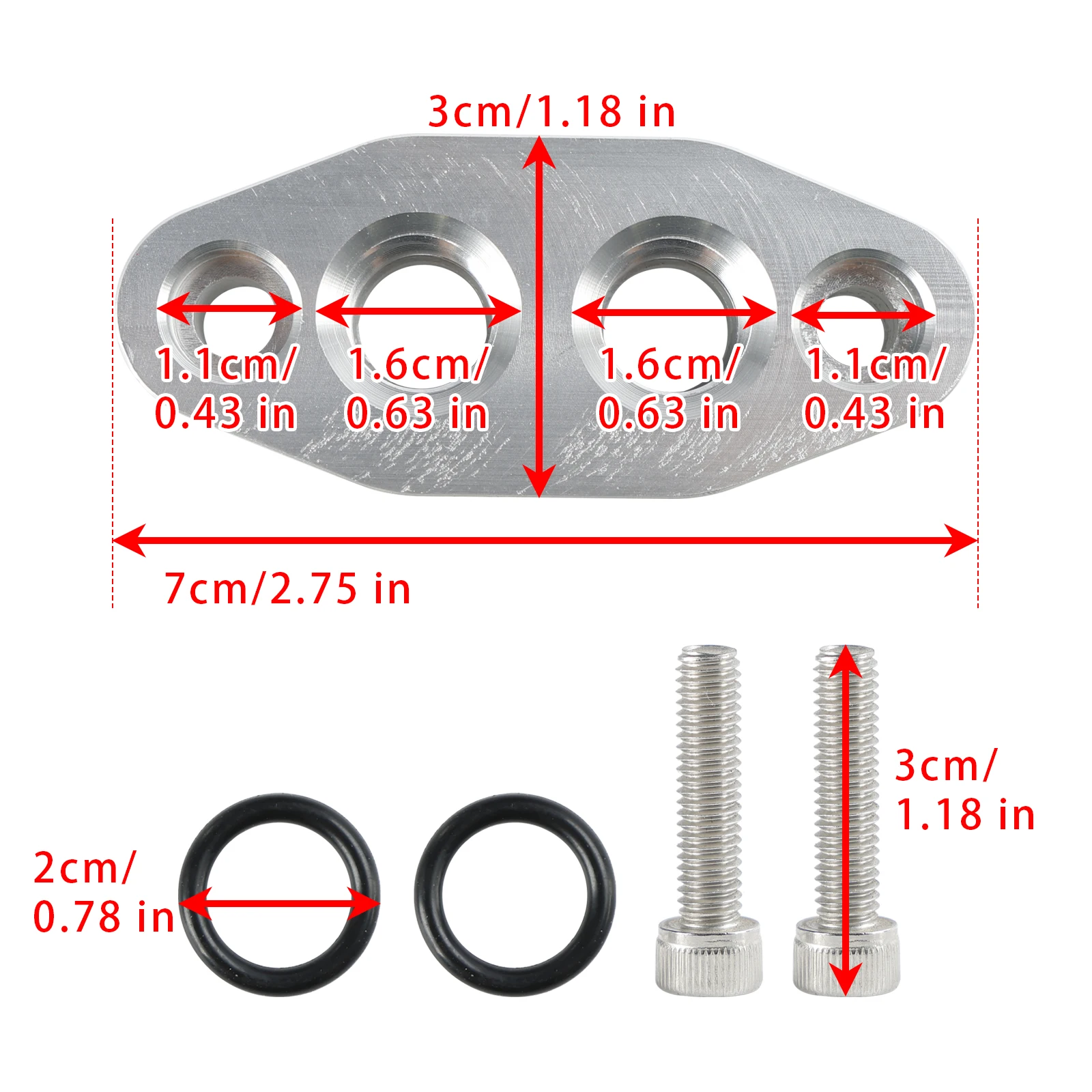 Adapter chłodnicy oleju Artudatech 6AN ORB Oring Port Wejściowy/Wyjściowy Płytka Portowa LS1 LSX LS3 LS LS2 LS3 551600 Akcesoria Samochodowe — zdjęcie 4